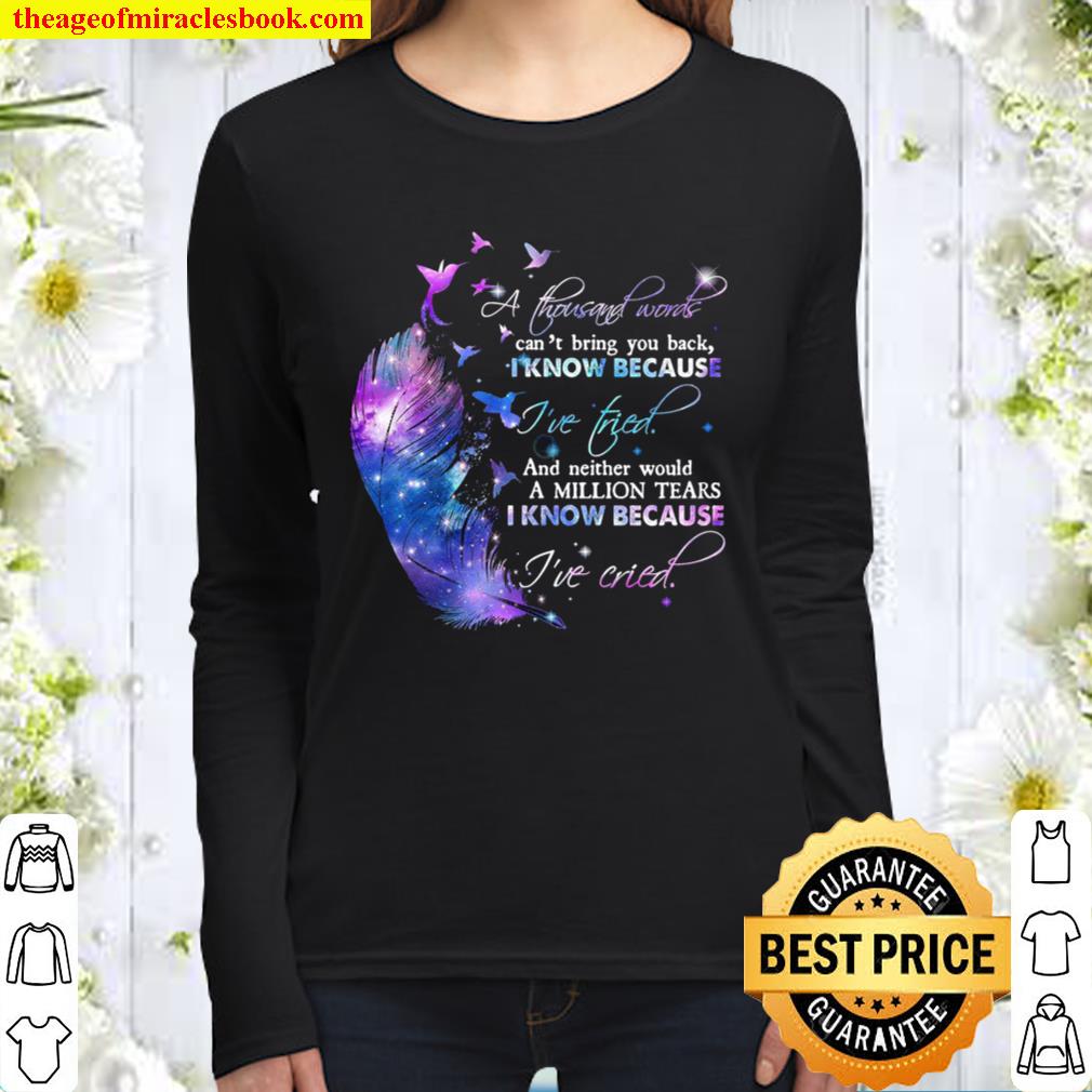 Hummingbird A thousand words gift for you Women Long Sleeved