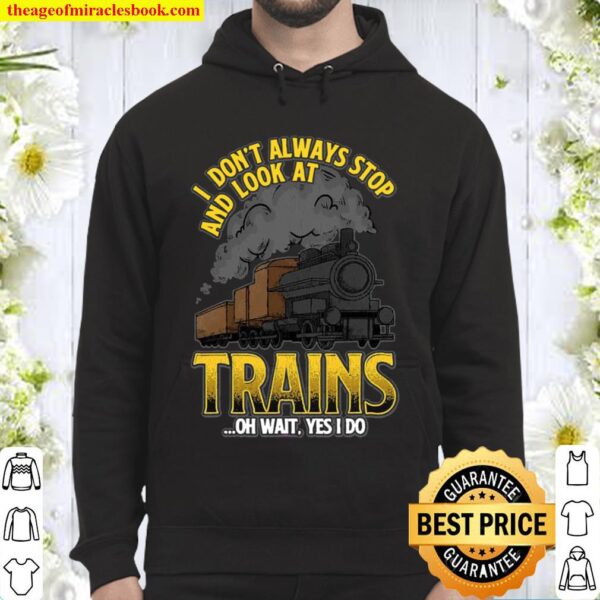 I Don’t Always Stop And Look At Trains Quote Hoodie