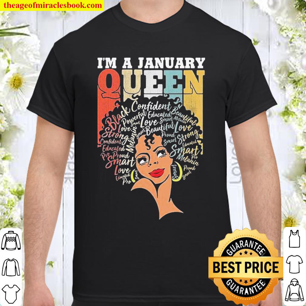 I’m a january Queen Black Women vintage limited Shirt, Hoodie, Long Sleeved, SweatShirt