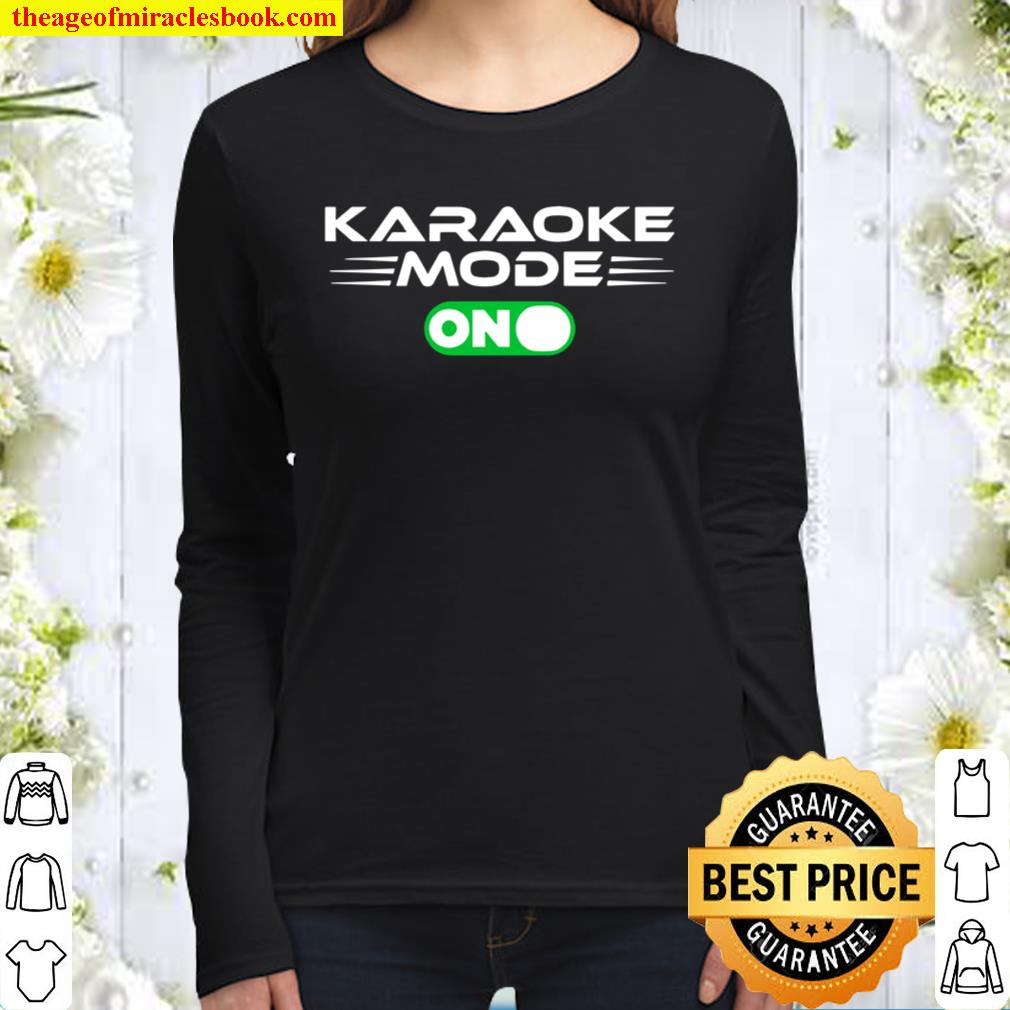 Karaoke Musik Modus Singen Sanger Mikrofon Bar Geschenk Women Long Sleeved