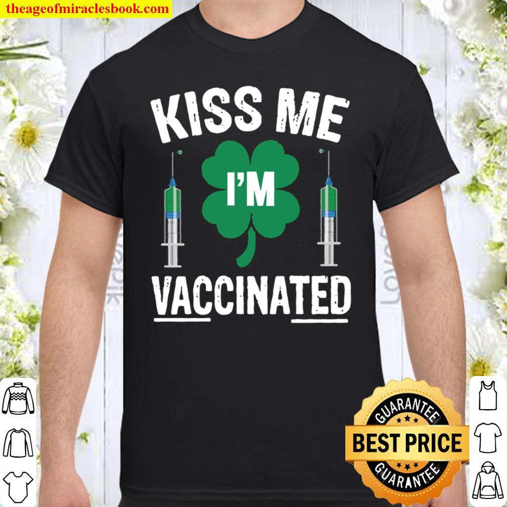 Shamrock Shirt Funny Nurse Shenanigator Nurse Kiss Me I'm Vaccinated Stethoscope Shamrock St Patricks Day Nurse Shirts Lucky Nurse