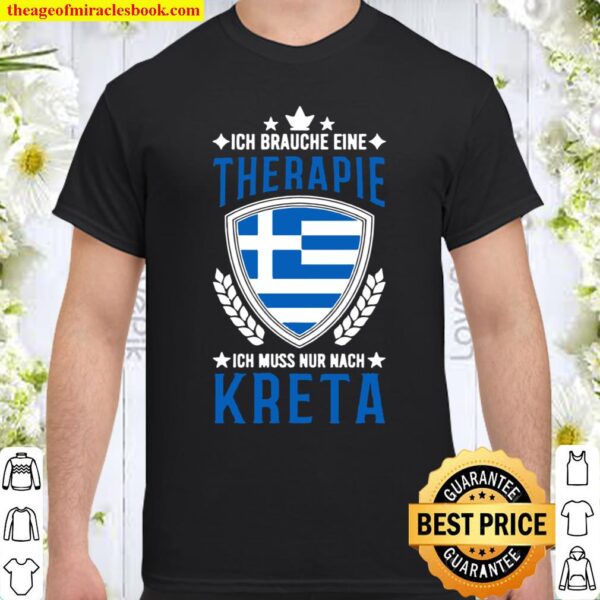 Kreta Griechenland Urlaub Griechische Flagge Geschenkidee Shirt