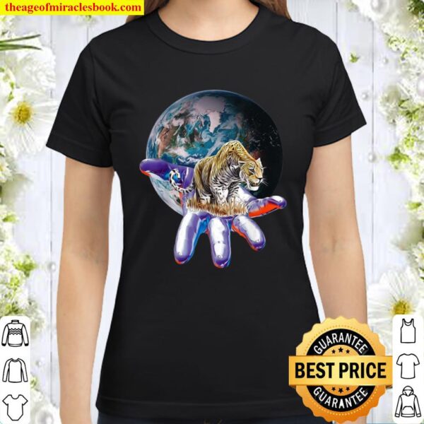 Leopard Shirt Raubkatzen Katze Tiermotiv Damen Herren Kinder Classic Women T-Shirt