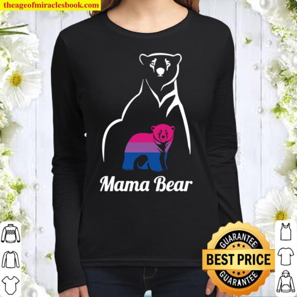 Lgbt Bisexual Pride Mama Bear Gift Pullover Women Long Sleeved