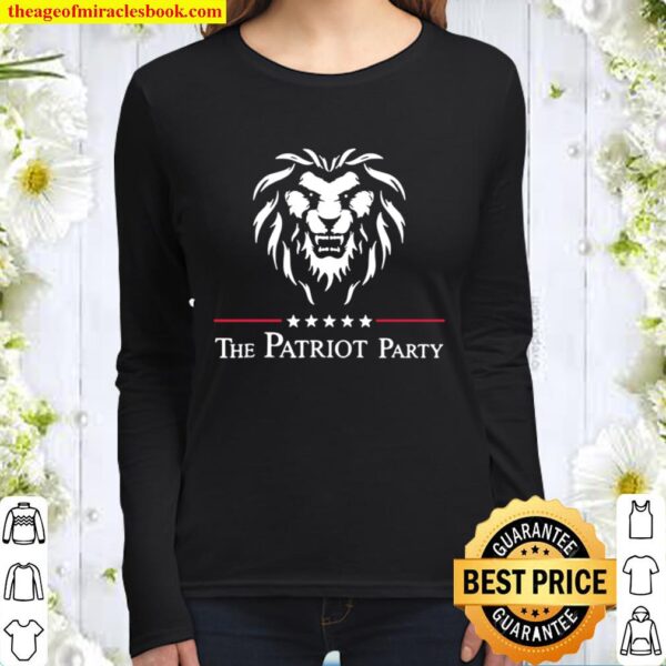 Lion the patriot party tee Women Long Sleeved