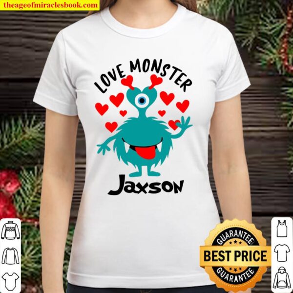 Love Monster Valentine Tee Shirt or Bodysuit Full Family Deign Bodysui Classic Women T Shirt