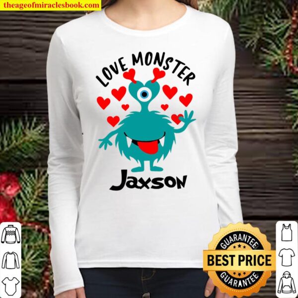 Love Monster Valentine Tee Shirt or Bodysuit Full Family Deign Bodysui Women Long Sleeved
