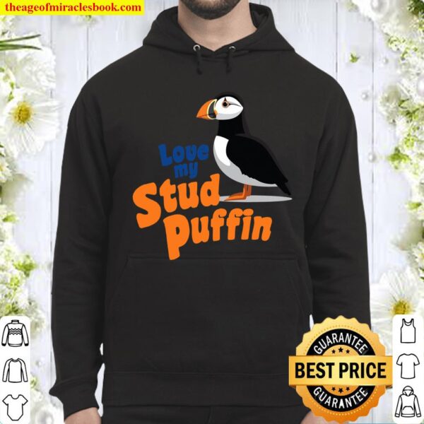 Love My Stud Puffin Valentines Day Couples Hoodie