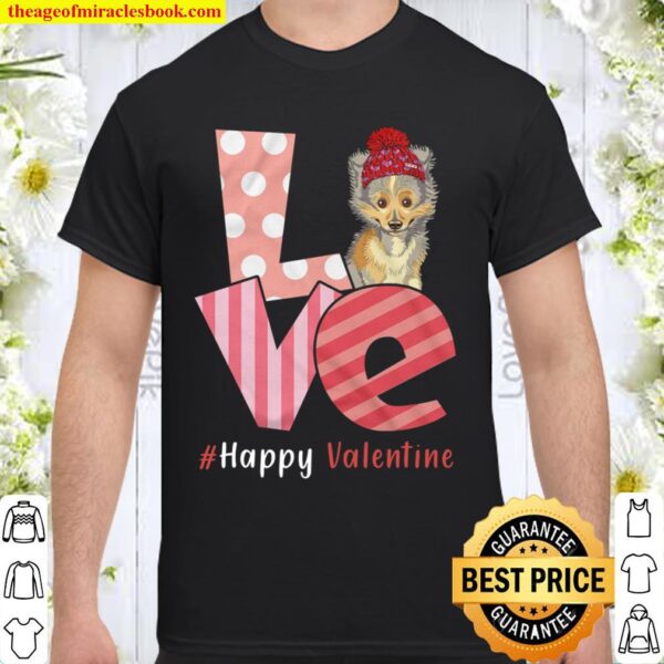 Love Shetland Sheepdog Happy Valentine Day Awesome Funny Gift Shirt Id Shirt