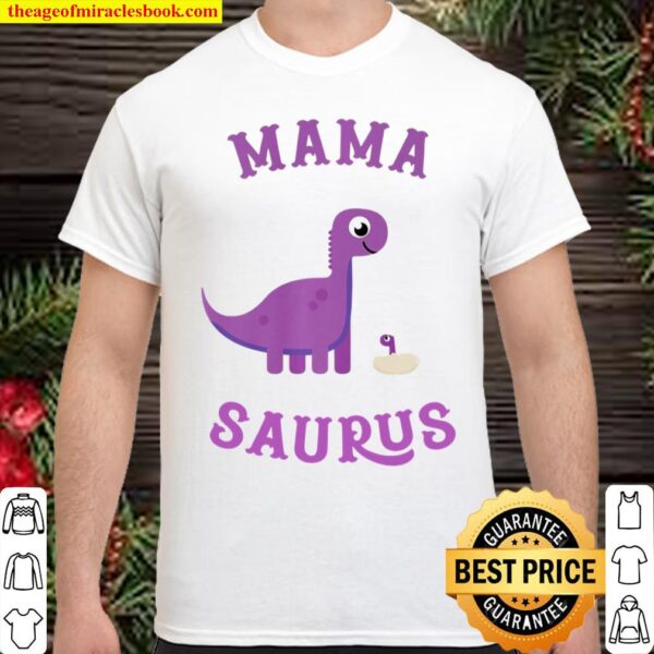 Mamasaurus Womens Cartoon Dinosaur Gif For Mother Shirt