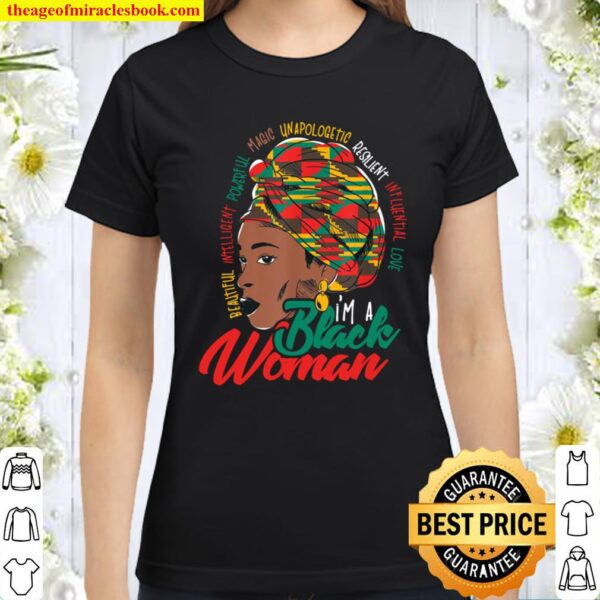 Melanin Pride African Women Girls Gift Black History Month Classic Women T-Shirt
