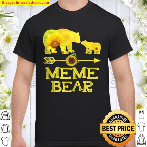 Meme Bear Mothers Day Sunflower Family Shirt