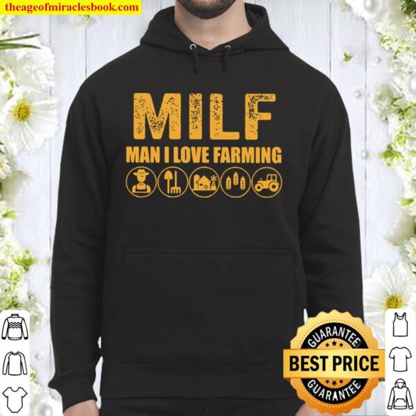Milk Man I Love Farming Farmer Hoodie
