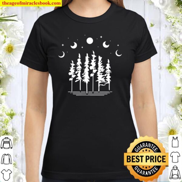 Mondphasen Wald _ Mystik - mystisches asthetisches Classic Women T-Shirt