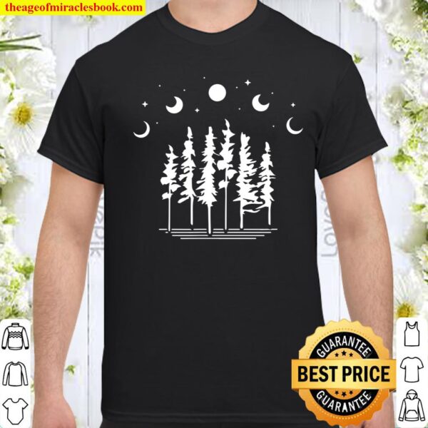 Mondphasen Wald _ Mystik - mystisches asthetisches Shirt