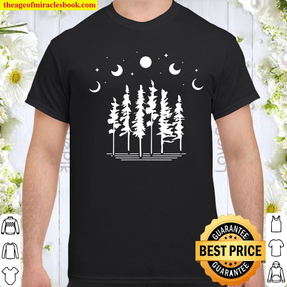 Mondphasen Wald & Mystik – mystisches asthetisches T-Shirt