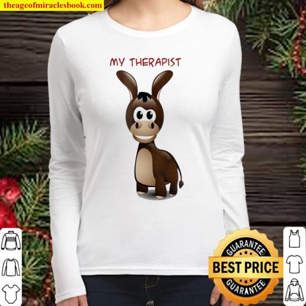 My Therapist The Donkey By Brayberry Design Women Long Sleeved