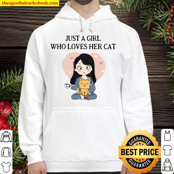Official Chibi Girl Just A Girl Who Loves Her Cat Hoodie