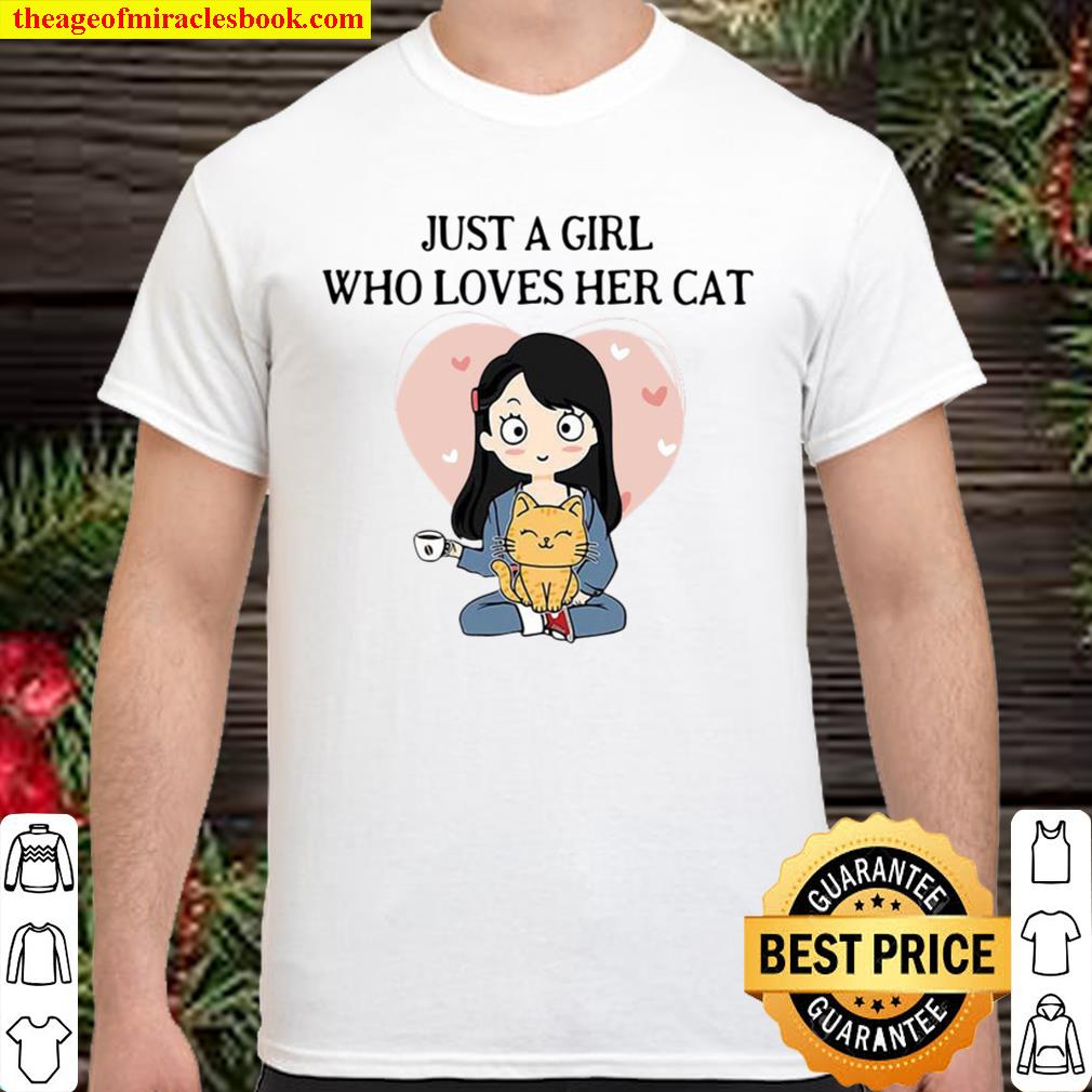 Official Chibi Girl Just A Girl Who Loves Her Cat hot Shirt, Hoodie, Long Sleeved, SweatShirt