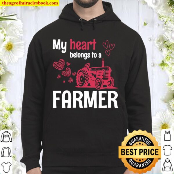 Official My Heart Belongs To A Farmer Hoodie