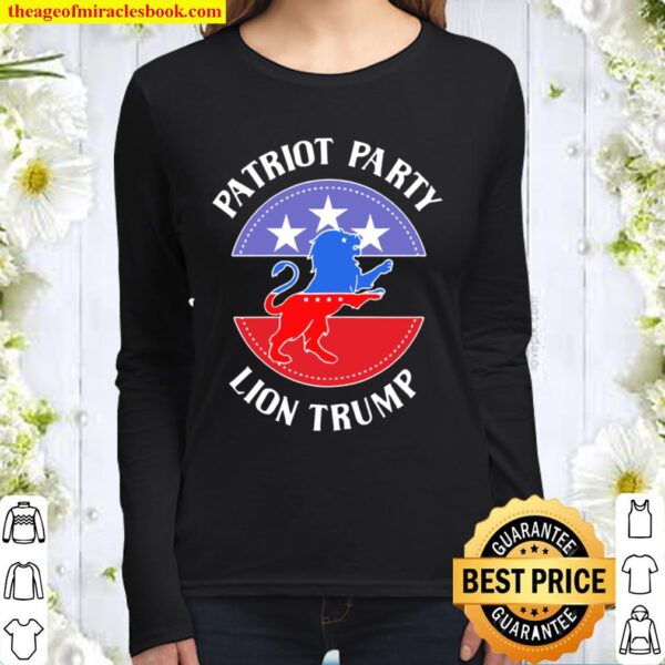 Patriot party lion Trump Women Long Sleeved