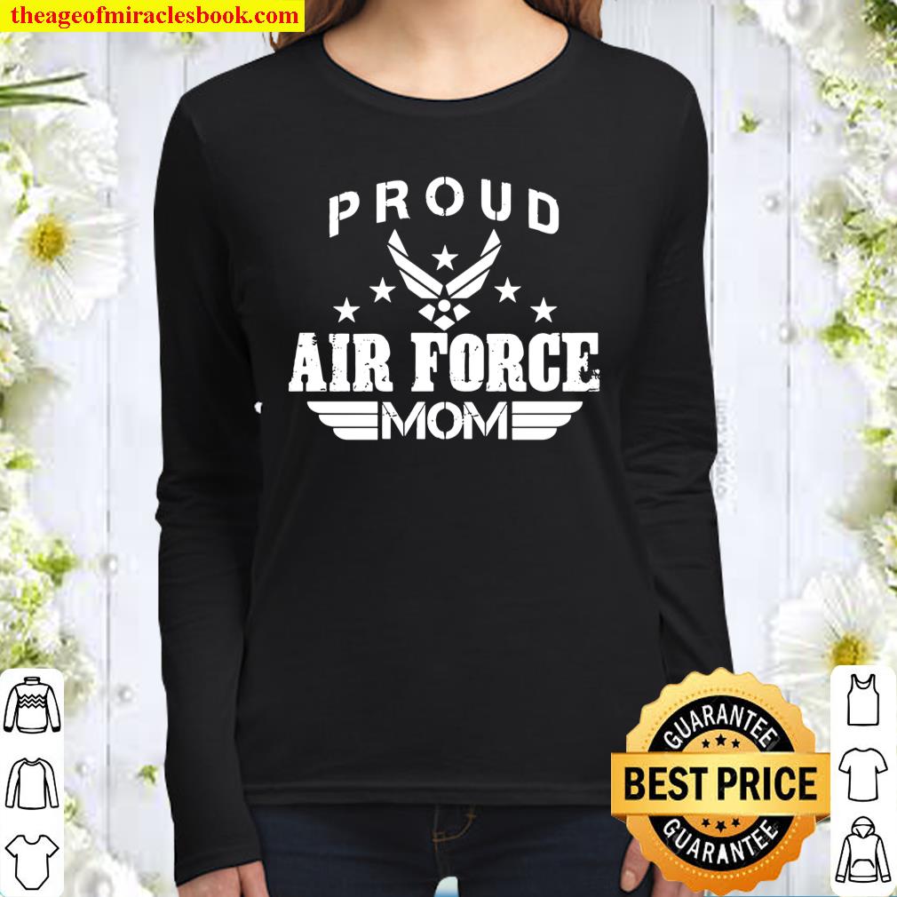 Proud Air Force Mom Mothers Day Gift Women Long Sleeved