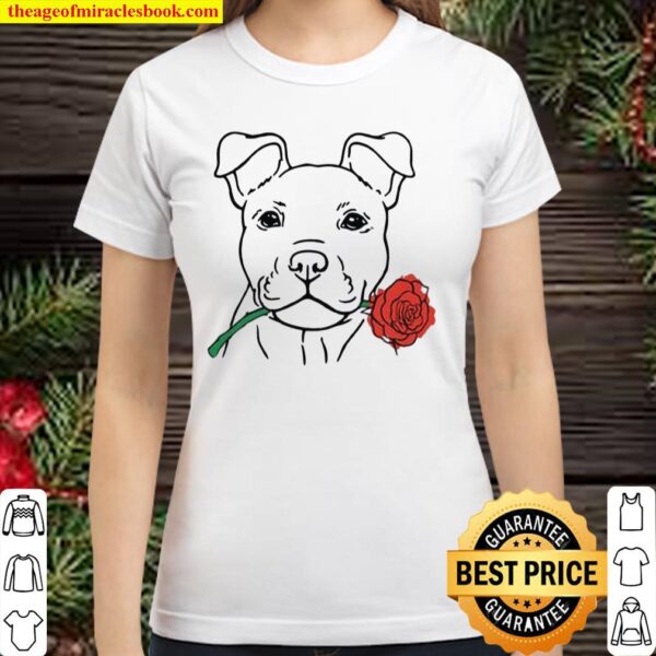 Puppy Love Cute Rescue Puppy Valentine_#39_s Day t-shirt Girlfriend Gi Classic Women T-Shirt