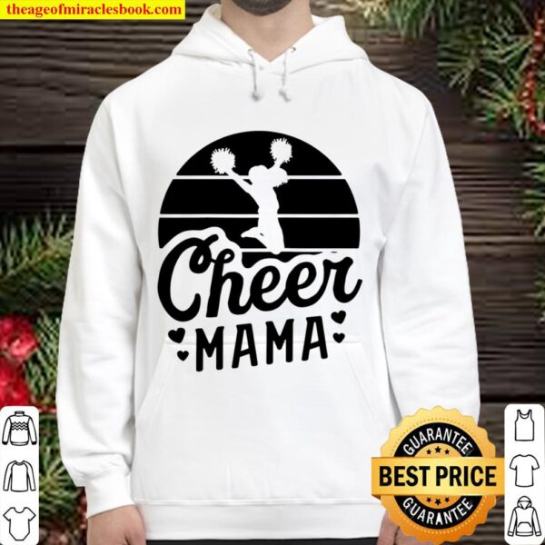 Retro Cheer Mama Shirt Cheerleader Mom Gifts Cheer Mom Raglan Baseball Hoodie