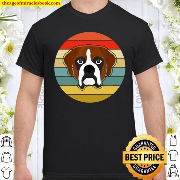 Retro Dog Cool Boxer Dog Love Pet Shirt