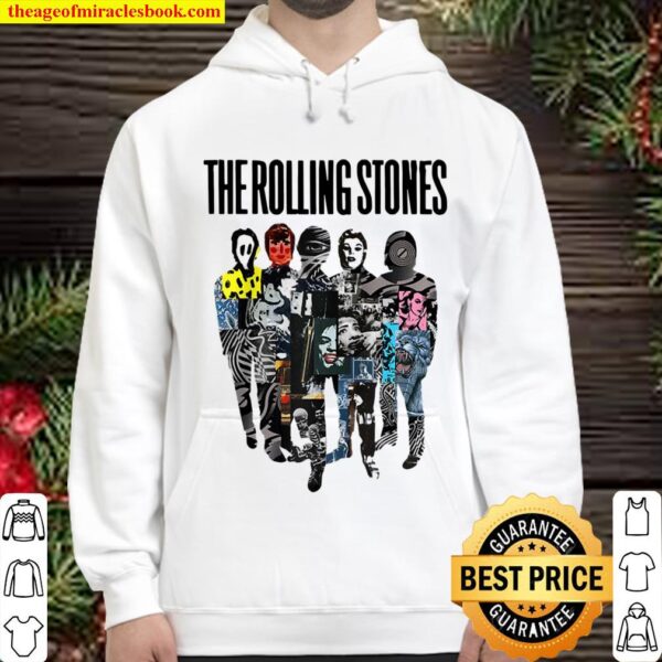 Rolling Stones Official Silhouette Collage Hoodie