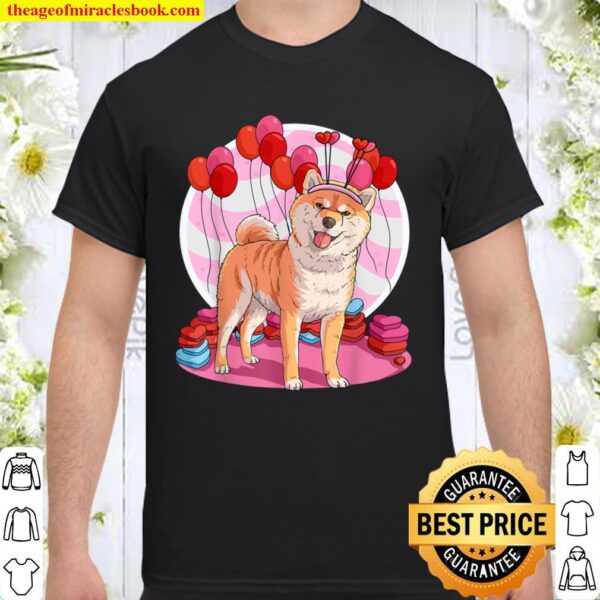 Shiba Inu Dog Heart Valentine Day Decor Gift Shirt