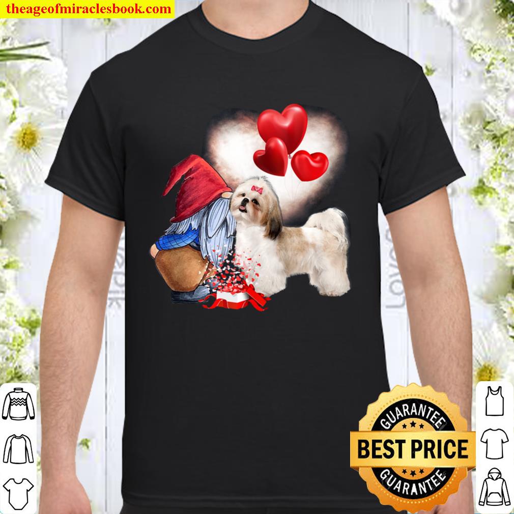 Shih Tzu Kiss Gnomes Valentines Day Funny Shih Tzu Valentine hot Shirt, Hoodie, Long Sleeved, SweatShirt
