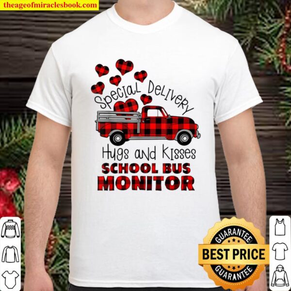 Special Delivery Hug and Kisses School Bus Monitor Valentine Shirt