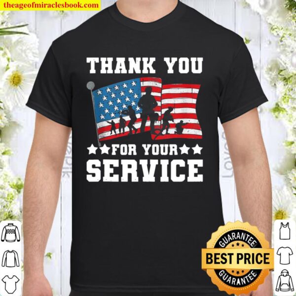 Thank You For Your Service American Flag Military Shirt
