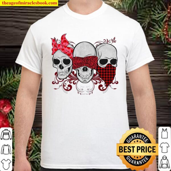 Three Skulls Happy Valentine 2021 Plaid Shirt