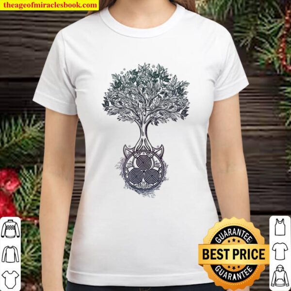 Tree Of Life Viking Celtic Knot Spiritual Symbol Tee Classic Women T-Shirt