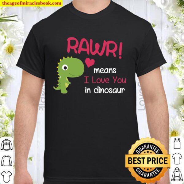Trex Valentines Day Rawr Means I Love You In Dinosaurshirt Shirt