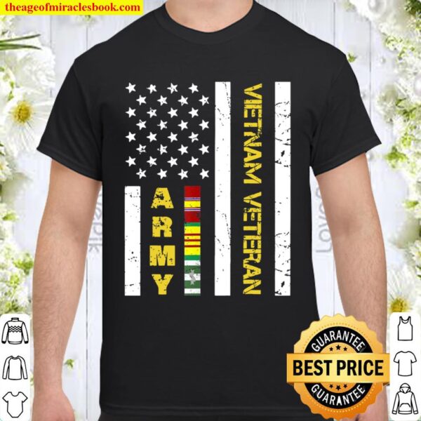 US Army Vietnam Veteran USA Flag, Vietnam War Vet Shirt