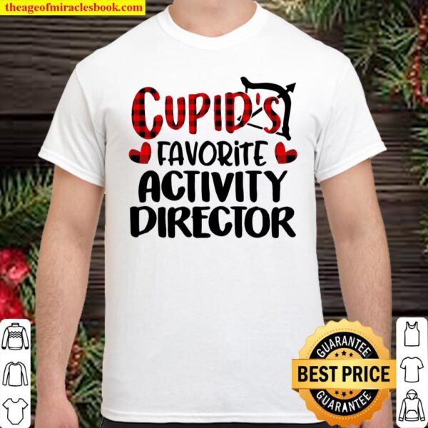 Valentine Day Cupid Favorite Activity Director Buffalo Plaid Shirt