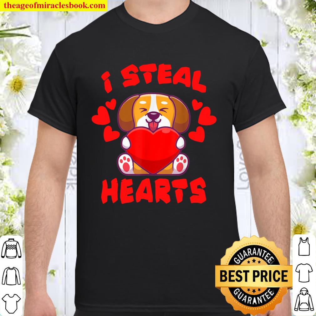 Valentine Shirt I Steal Hearts Puppy and dogs lovers limited Shirt, Hoodie, Long Sleeved, SweatShirt