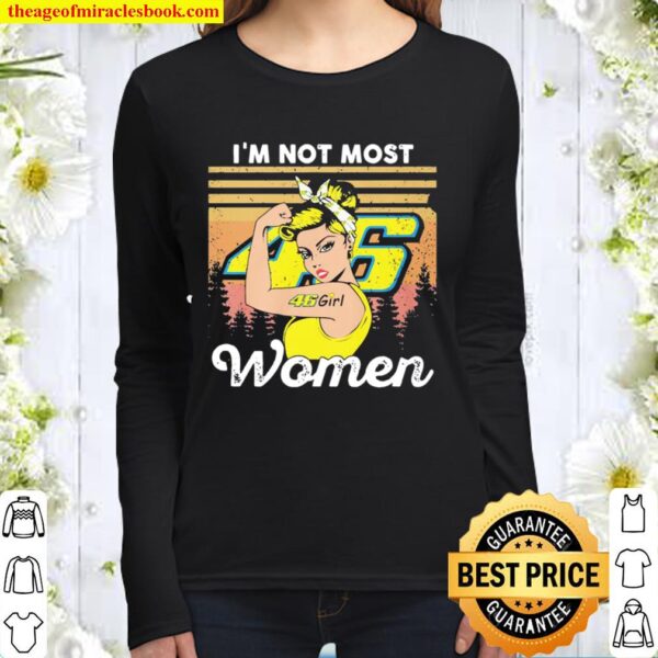 Valentino Rossi girl I’m not most women vintage Women Long Sleeved