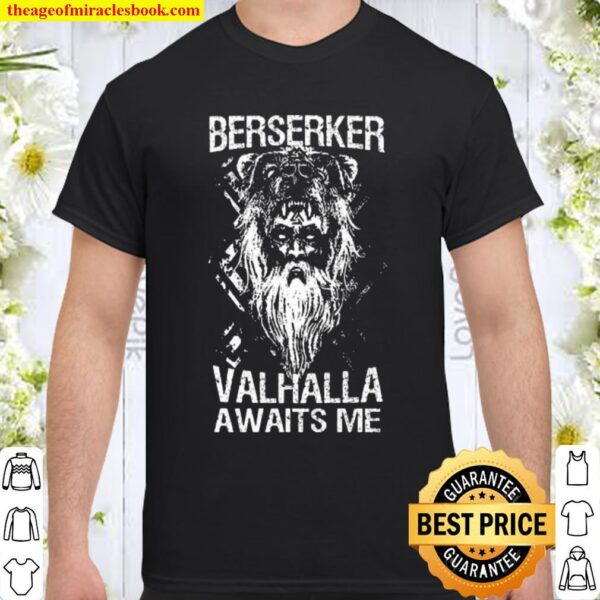 Valhalla Awaits Viking Logo Shirt