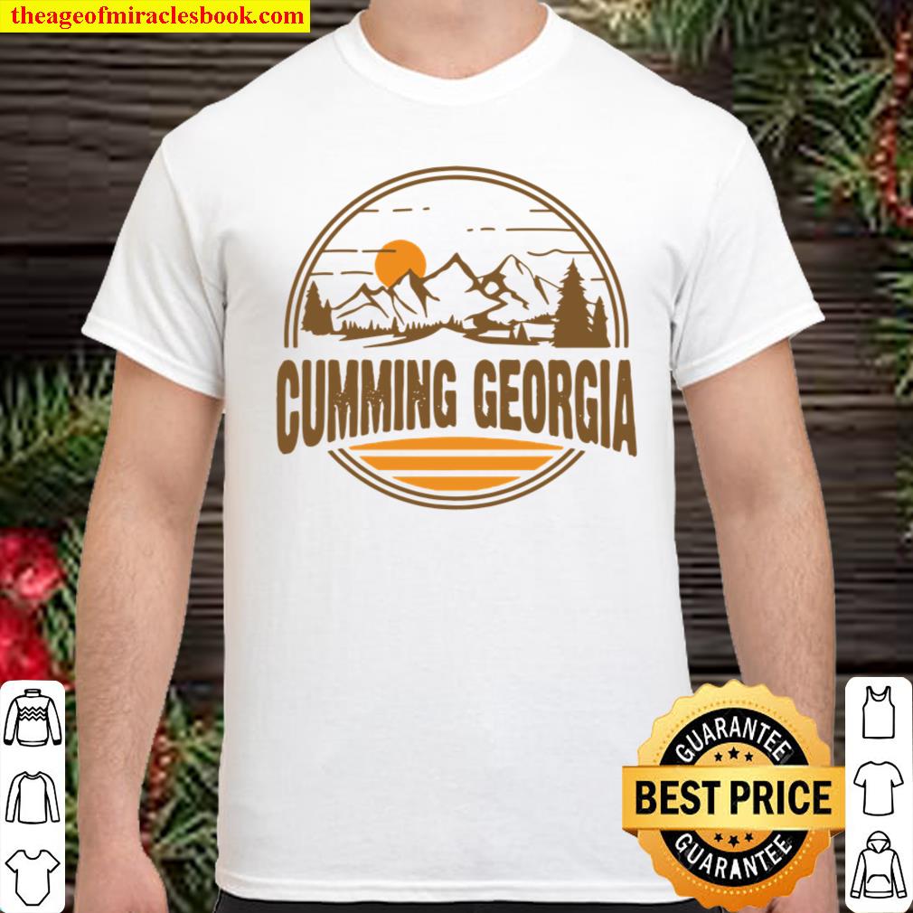 Vintage Cumming, Georgia Mountain Hiking Souvenir Print shirt