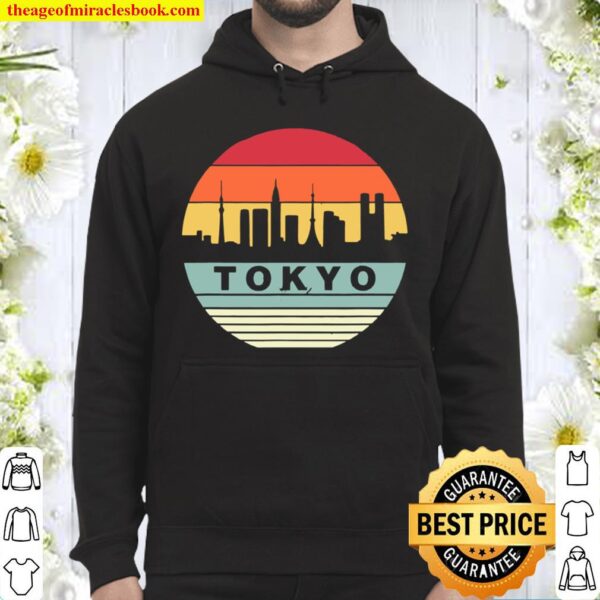 Vintage Tokyo Skyline Silhouette Hoodie