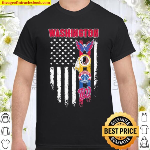 Washington Redskins Logo Team Football American Flag Shirt
