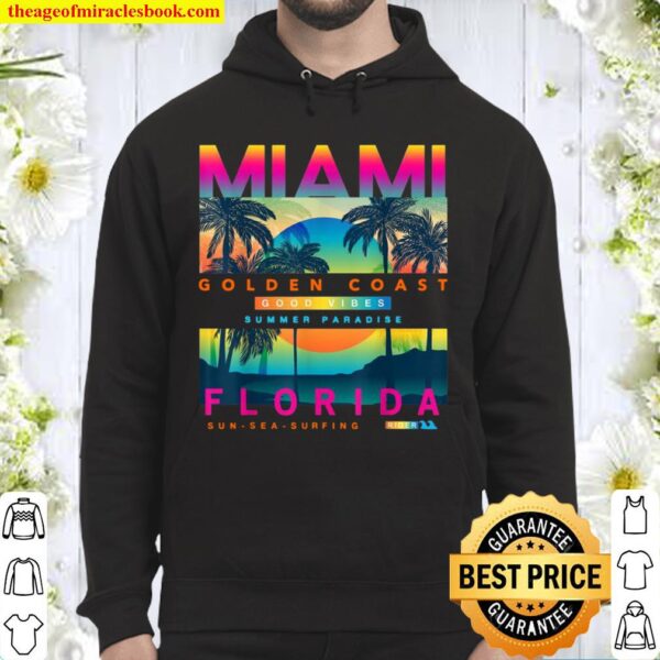 Wear Miami Florida, Miami Colorful Sunrise Hoodie