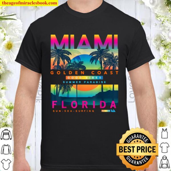 Wear Miami Florida, Miami Colorful Sunrise Shirt