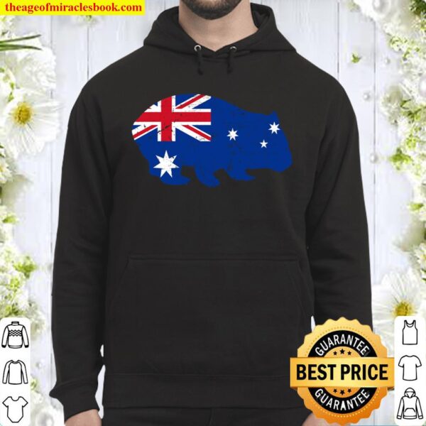 Wombat Australien Flagge Australia Day Retro Vintage Langarmshirt Hoodie