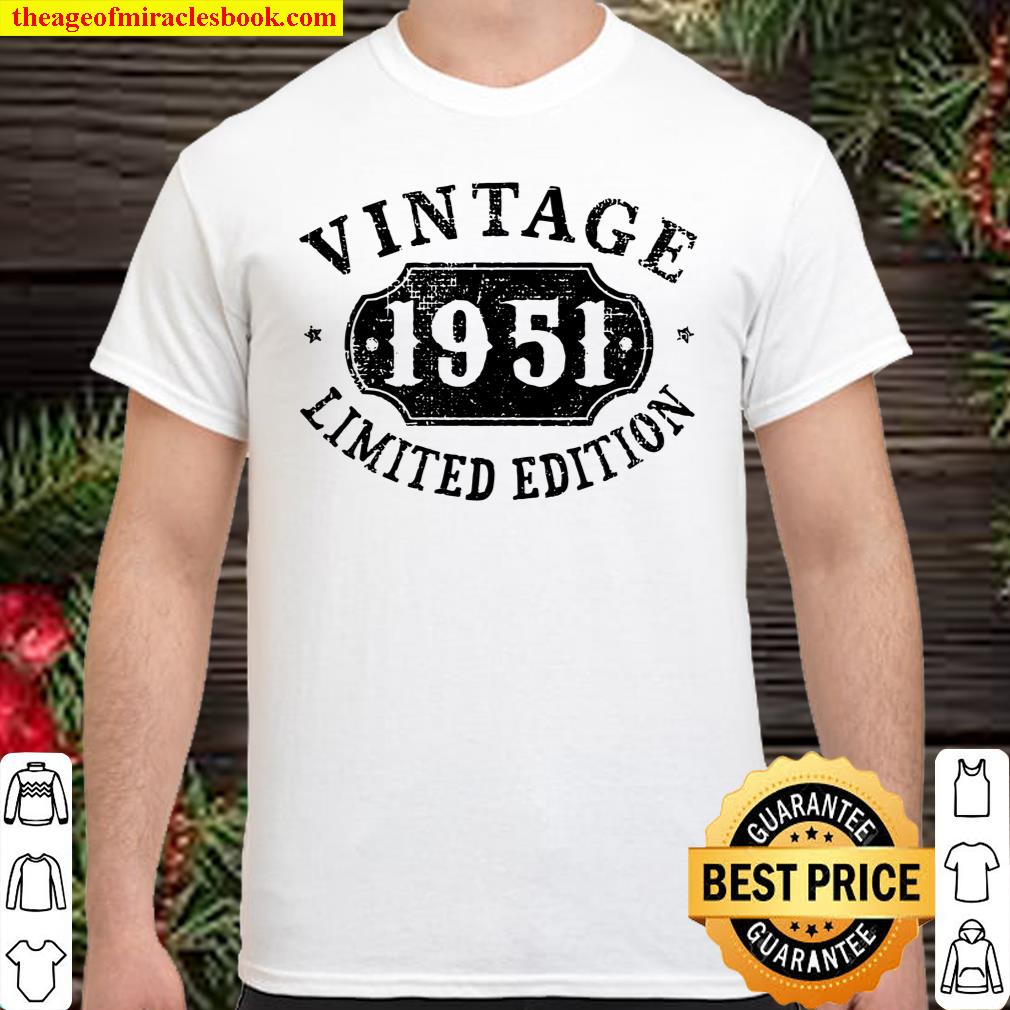 Womens 70 Years Old 70Th Birthday Anniversary Gift Limited 1951 V-Neck shirt