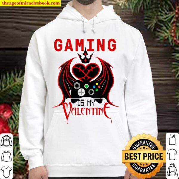 Womens Gaming is My Valentine Gamer Valentine_s Day Gift Hoodie